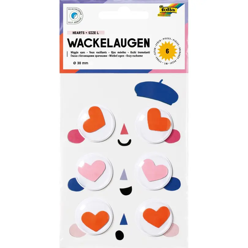 Sticker 6er-Set Hearts