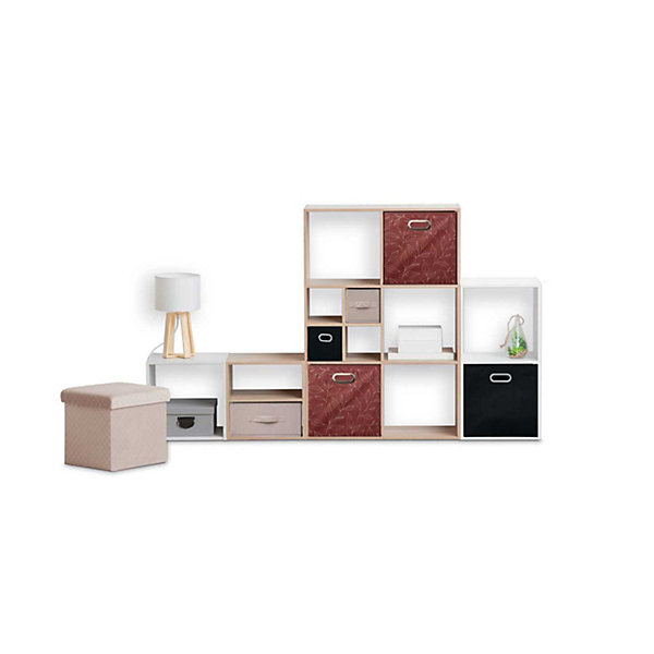 Lot de 6 boites de rangement en tissu Minimalist