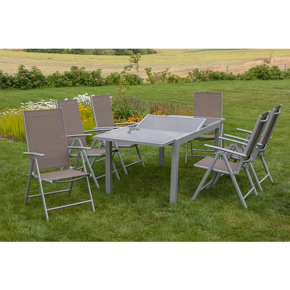 Gartenmöbelset »Amalfi«, 6 Sitzplätze, Aluminium/Textil