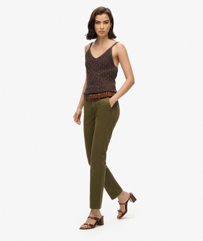 Mid Rise Chino Trousers
