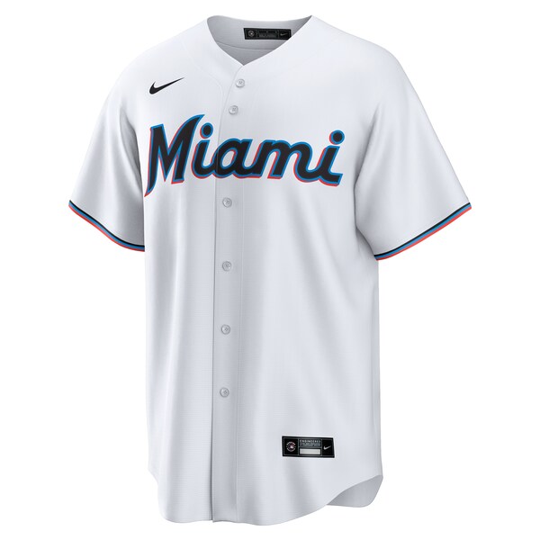 Miami Marlins Nike Home  2025 Jackie Robinson Day Replica Jersey - White