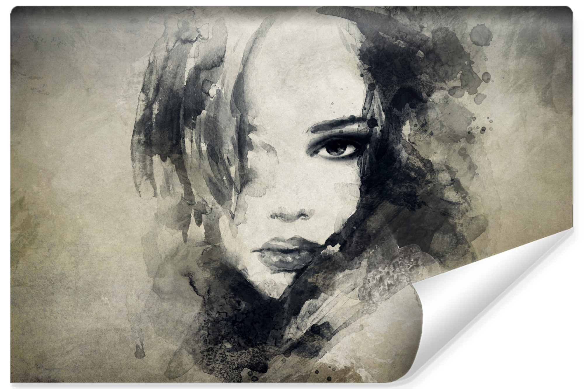 Fototapeta Portret Kobiety W Stylu Vintage 90x60cm