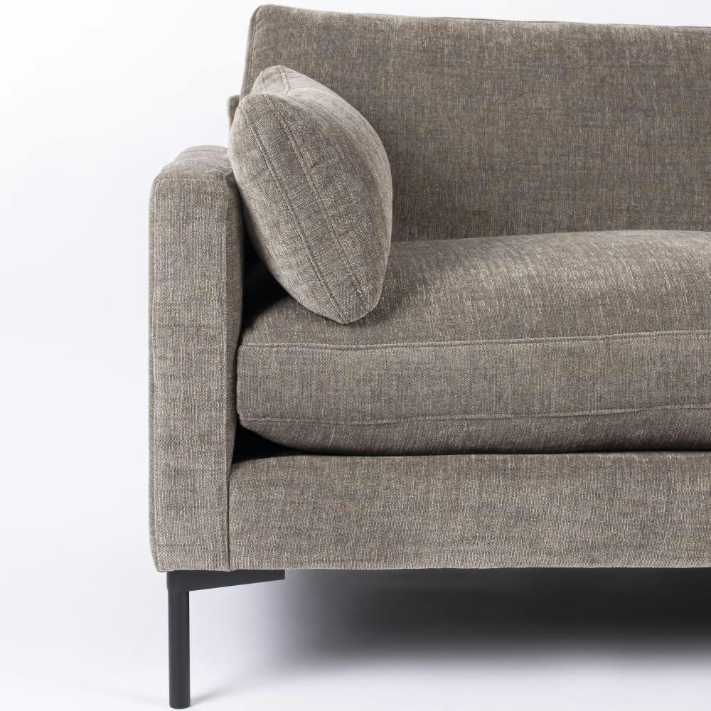 SUMMER - Canapé 5 places en tissu café