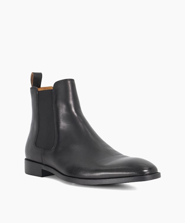 Matchin Black - Flexi sole Leather Chelsea Boots