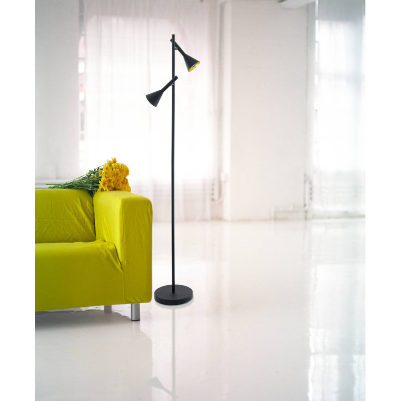 Lampadaire Cortaderas noir et or GU10 2 x 5 W EGLO