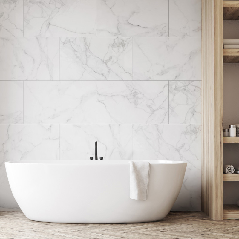 Dalle en PVC Calacatta 65 x 37,5 cm 8 pièces DUMAWALL