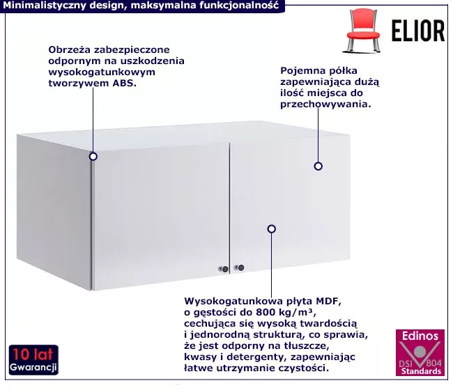 Zamykana półka ścienna z dwoma frontami - Orvian