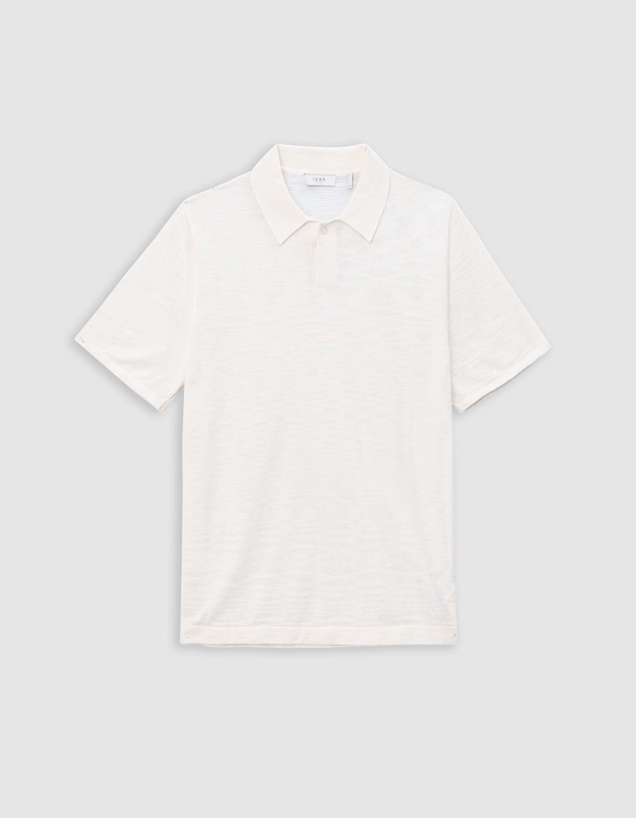 Polo craie en tricot flammé Homme