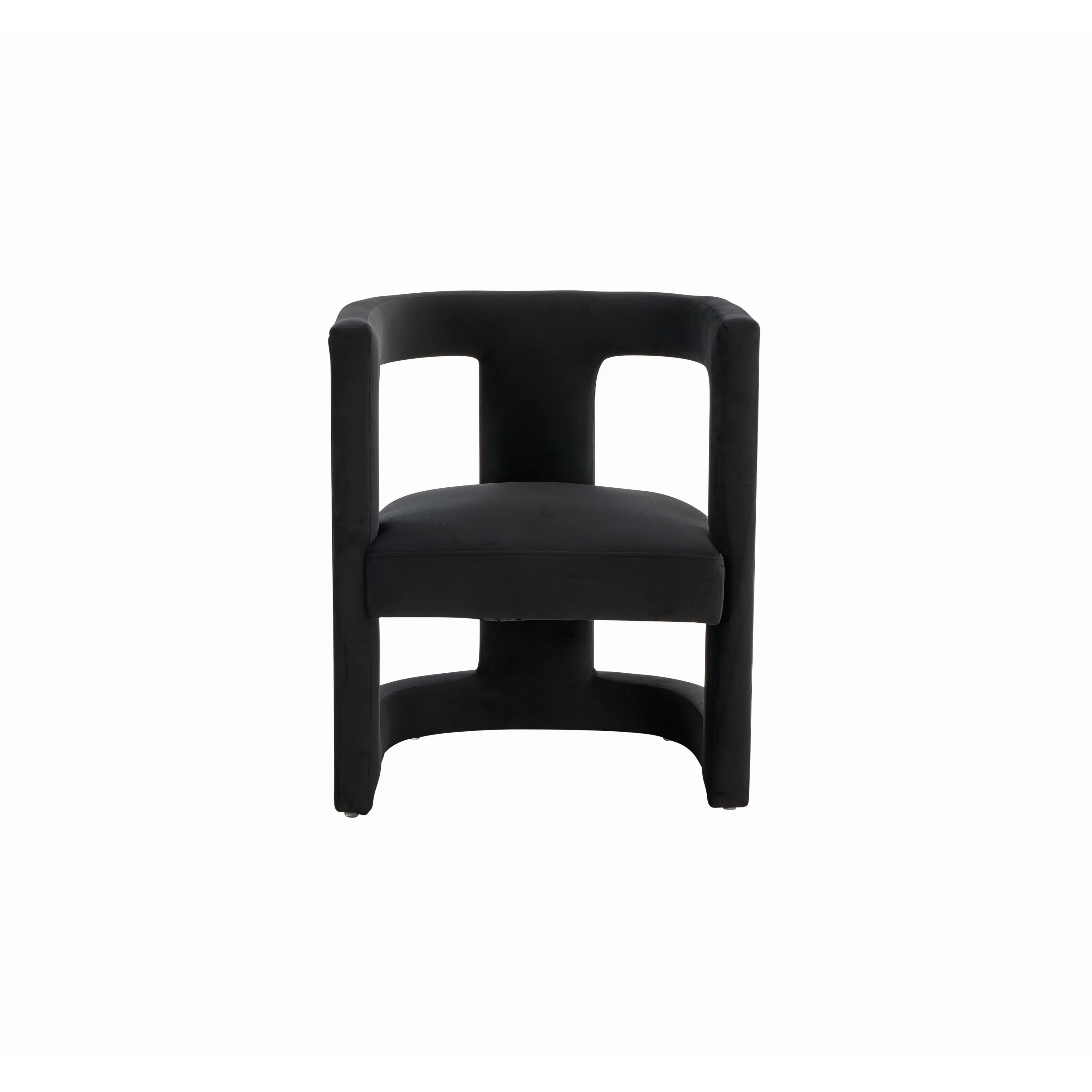 Modrest Kendra Modern Black Fabric Accent Chair