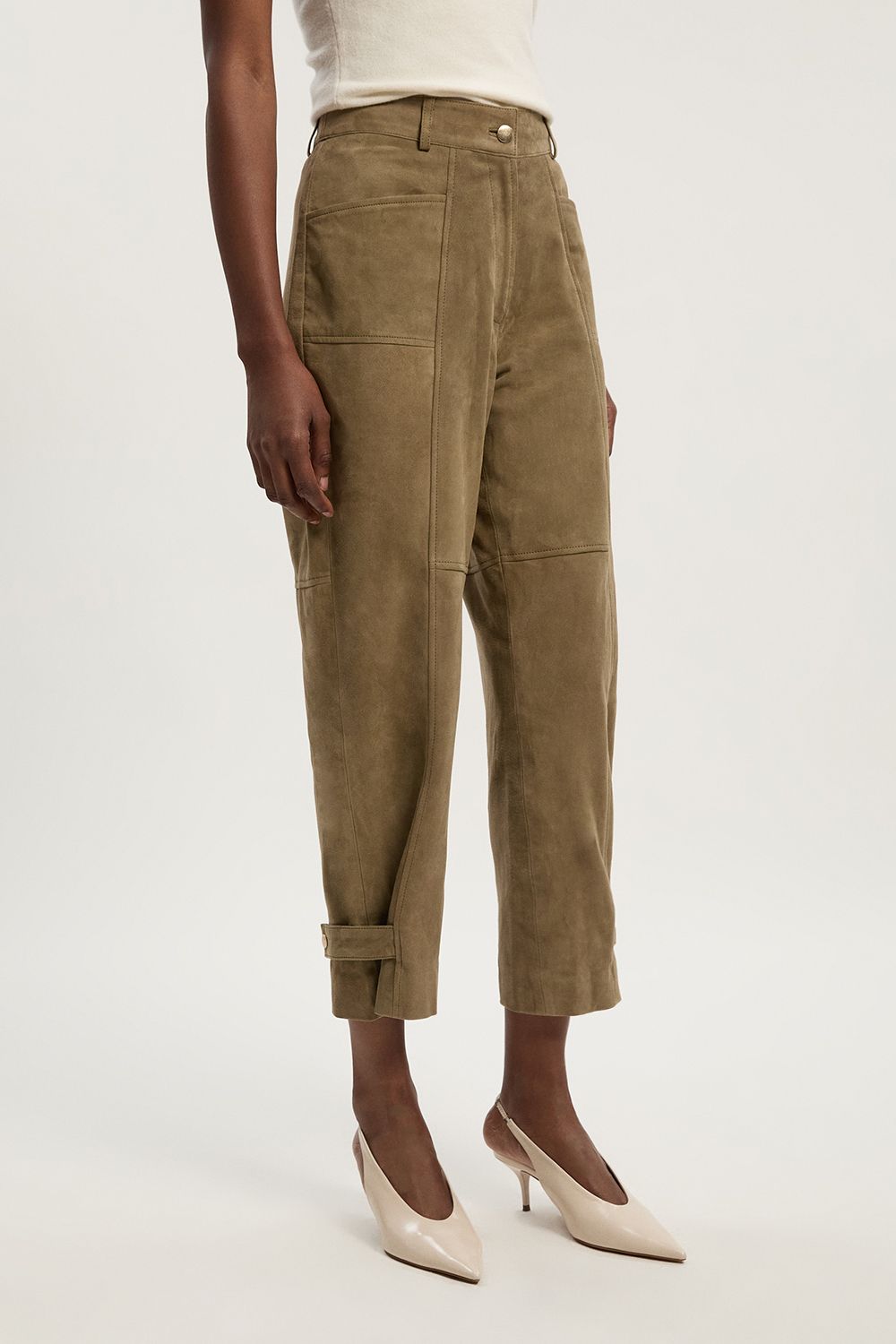 KarenMillen Suede Utility Trousers