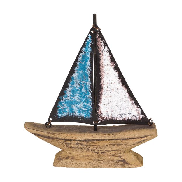 ADORNO MESA BARCO 16 CM BAÍA