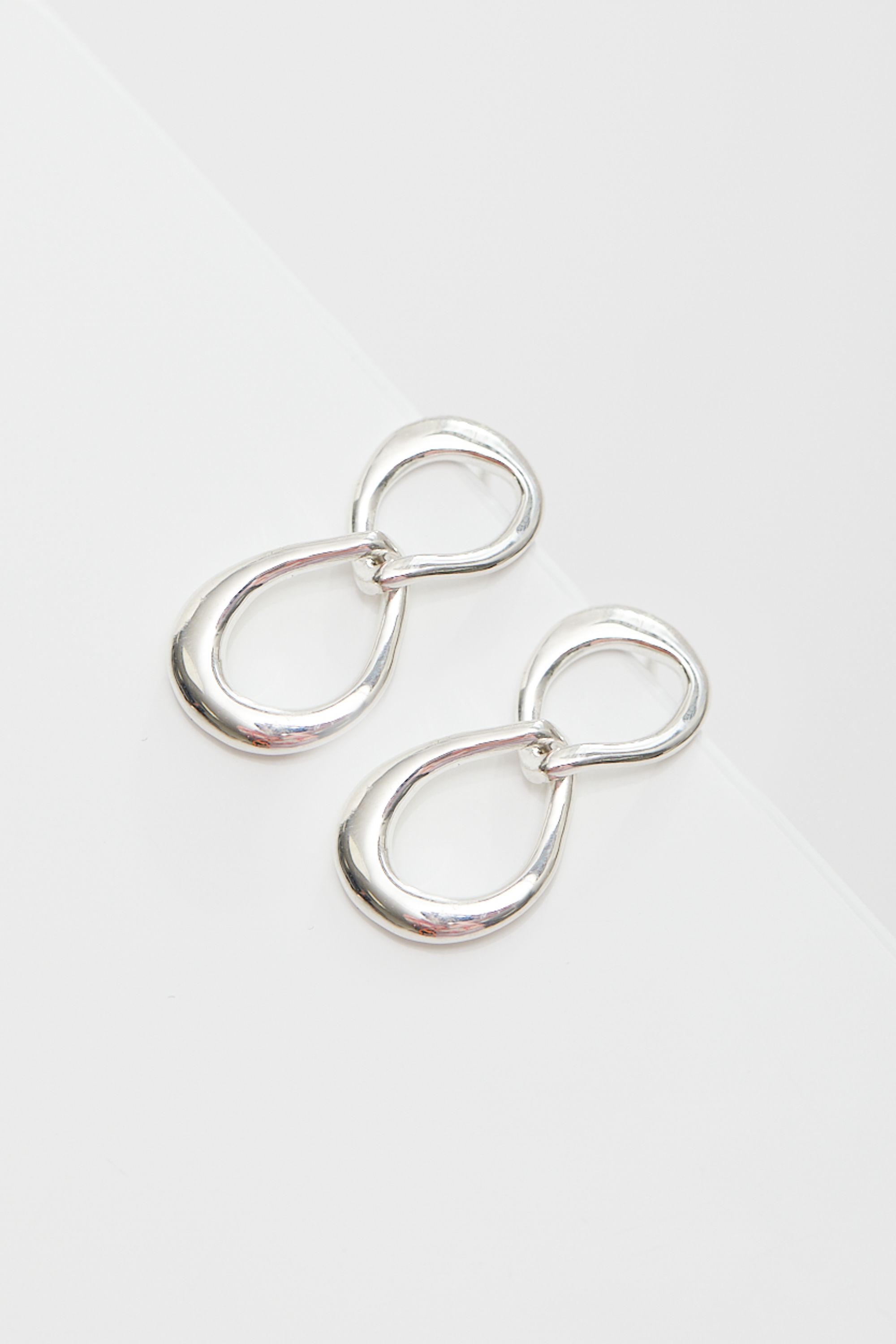Simply Silver Sterling Silver 925 Polished Oval Link Drop Earrings