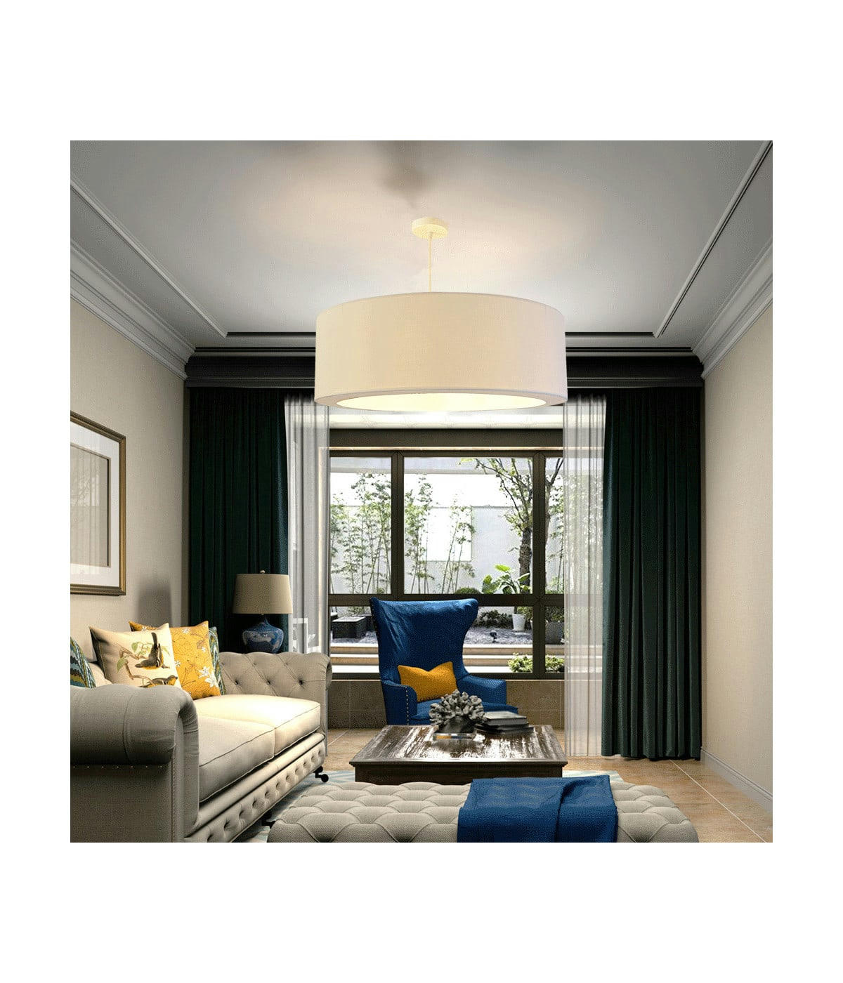 RONDO - Suspension Silvio Beige D: 65 x H: 25