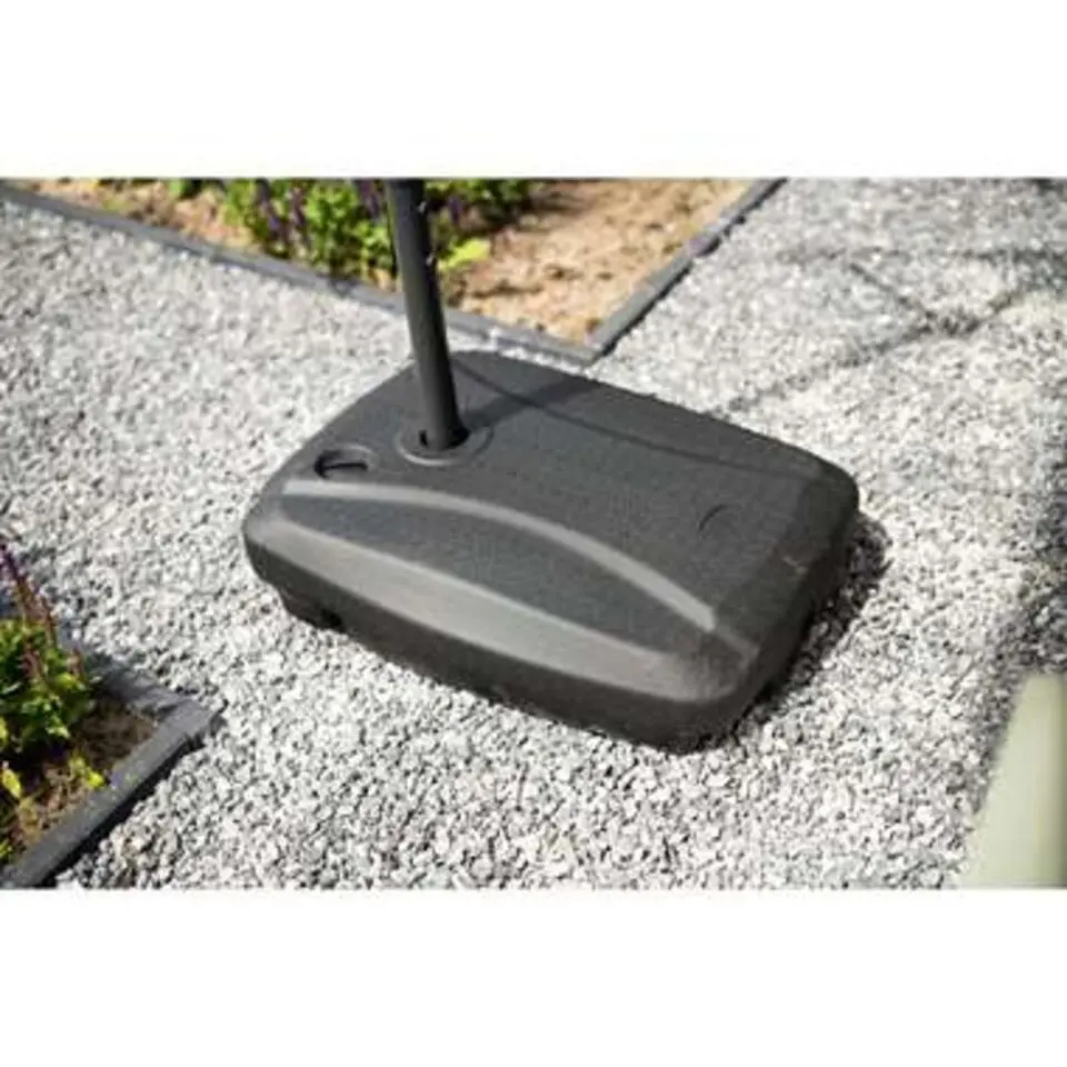 Garden Impressions Corfu parasol 250x250 - donker grijs - licht grijs