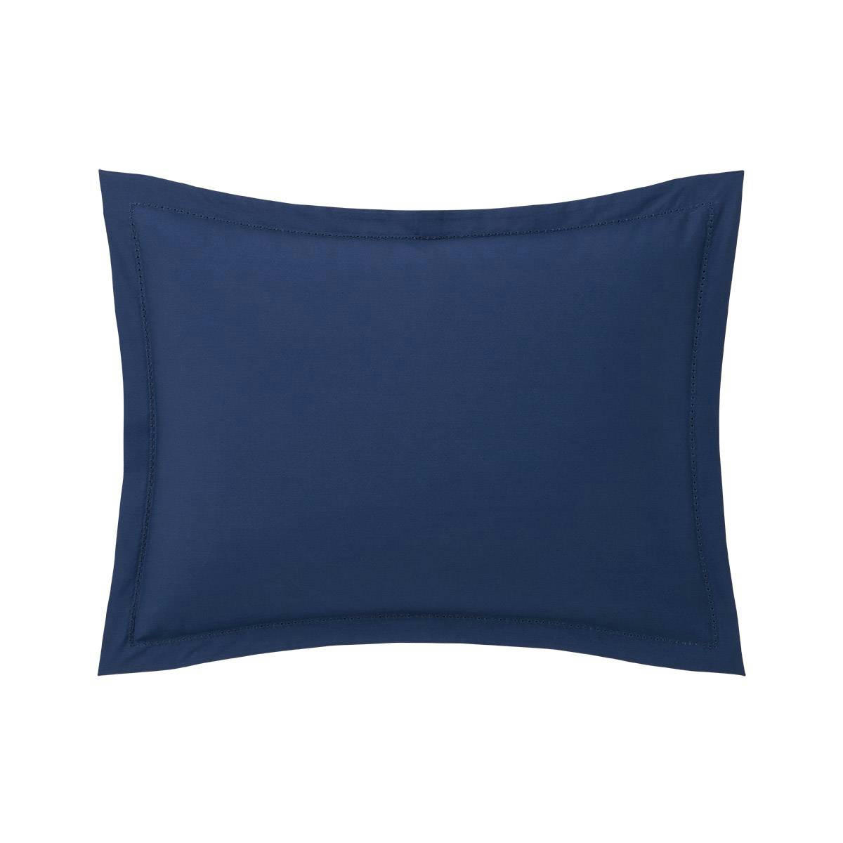 ALCOVE - Taie d'oreiller en percale de coton bleu 30 x 40 cm