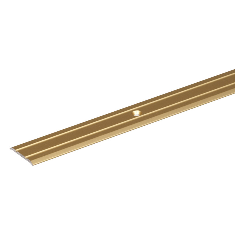 Barre de seuil percée en aluminium or 38 x 1 mm 0,9 m ALBERTS
