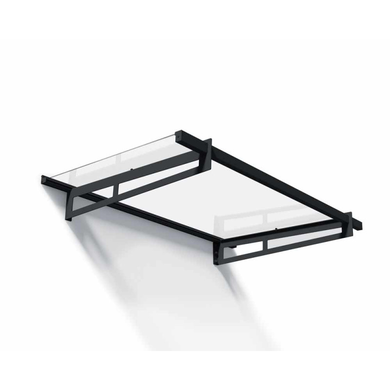 Marquise de porte Bremen gris foncé 205 x 93,5 cm CANOPIA