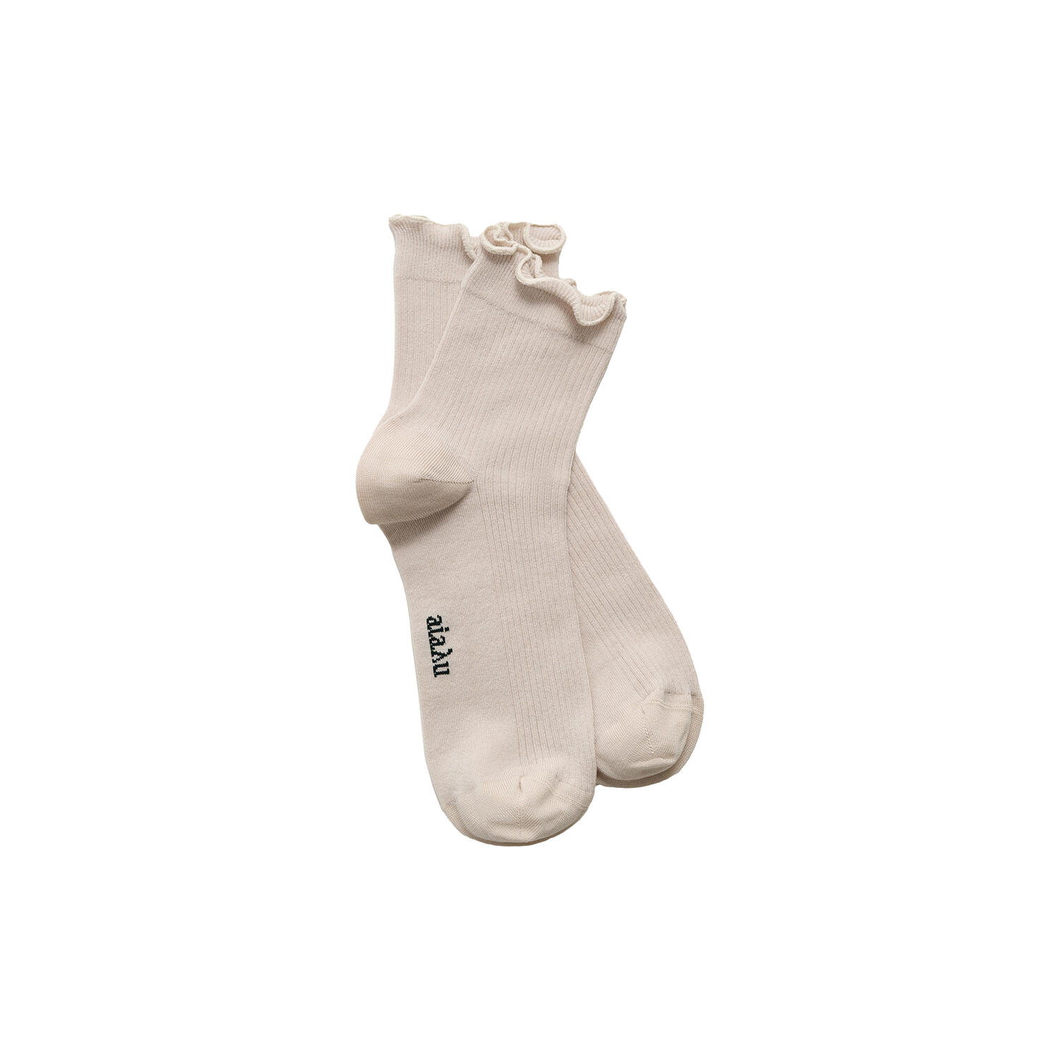 Cotton Frill Sock, milk