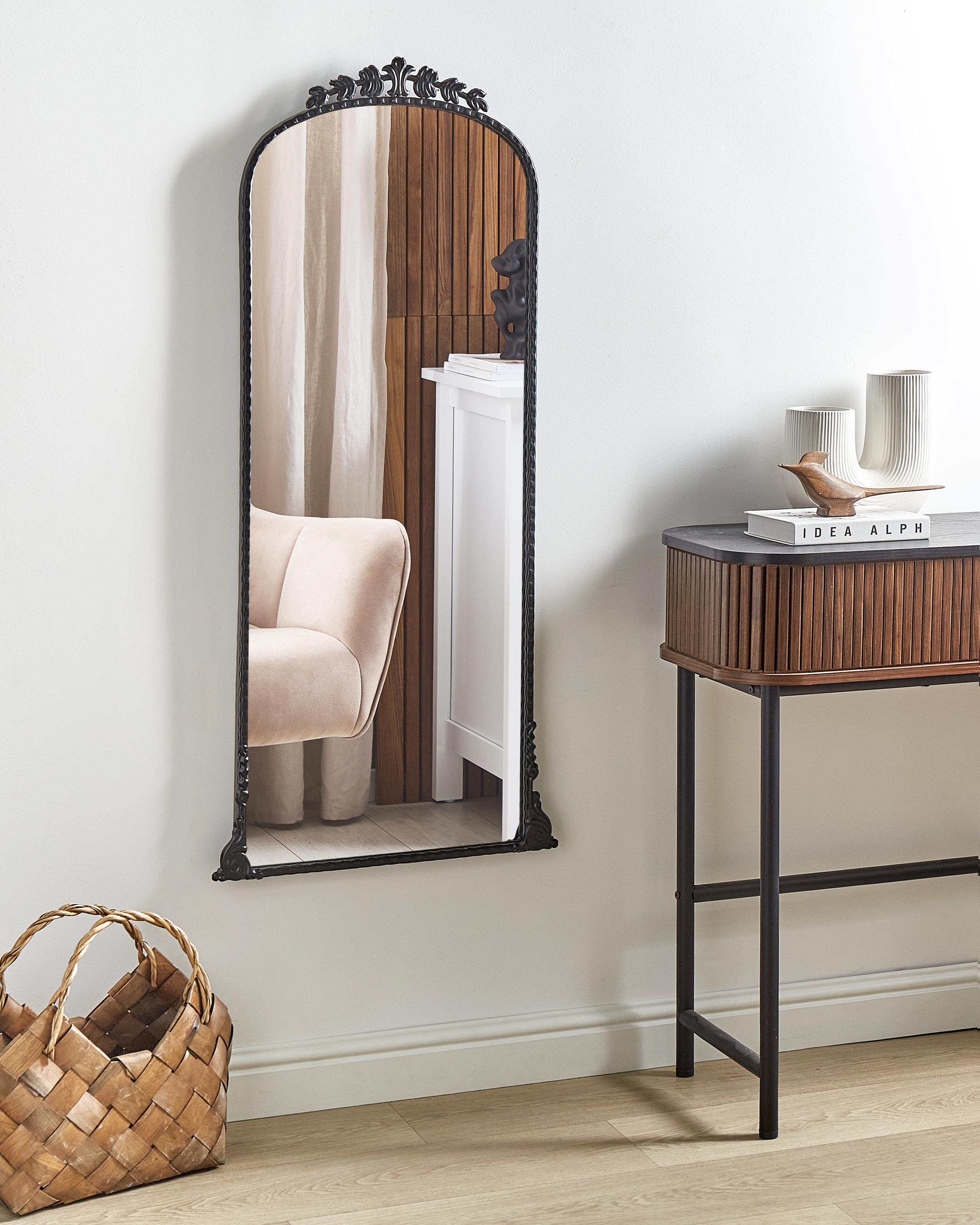 Wall Mirror LIVRY 51 cm 114 cm Metal Black