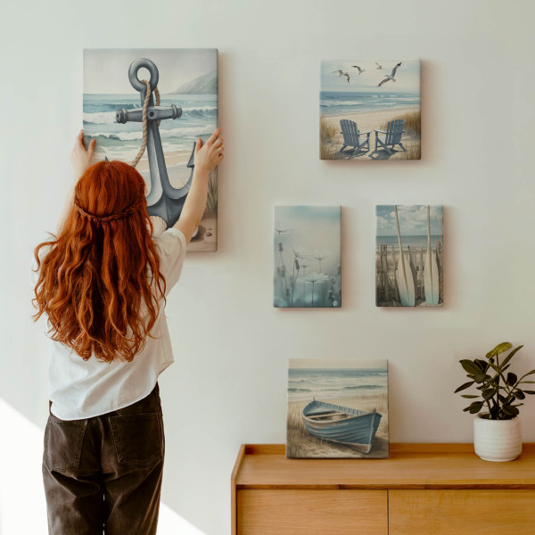 Obraz canvas 5 części Styl nadmorski|20x30, 30x30, 40x60|Wallfluent