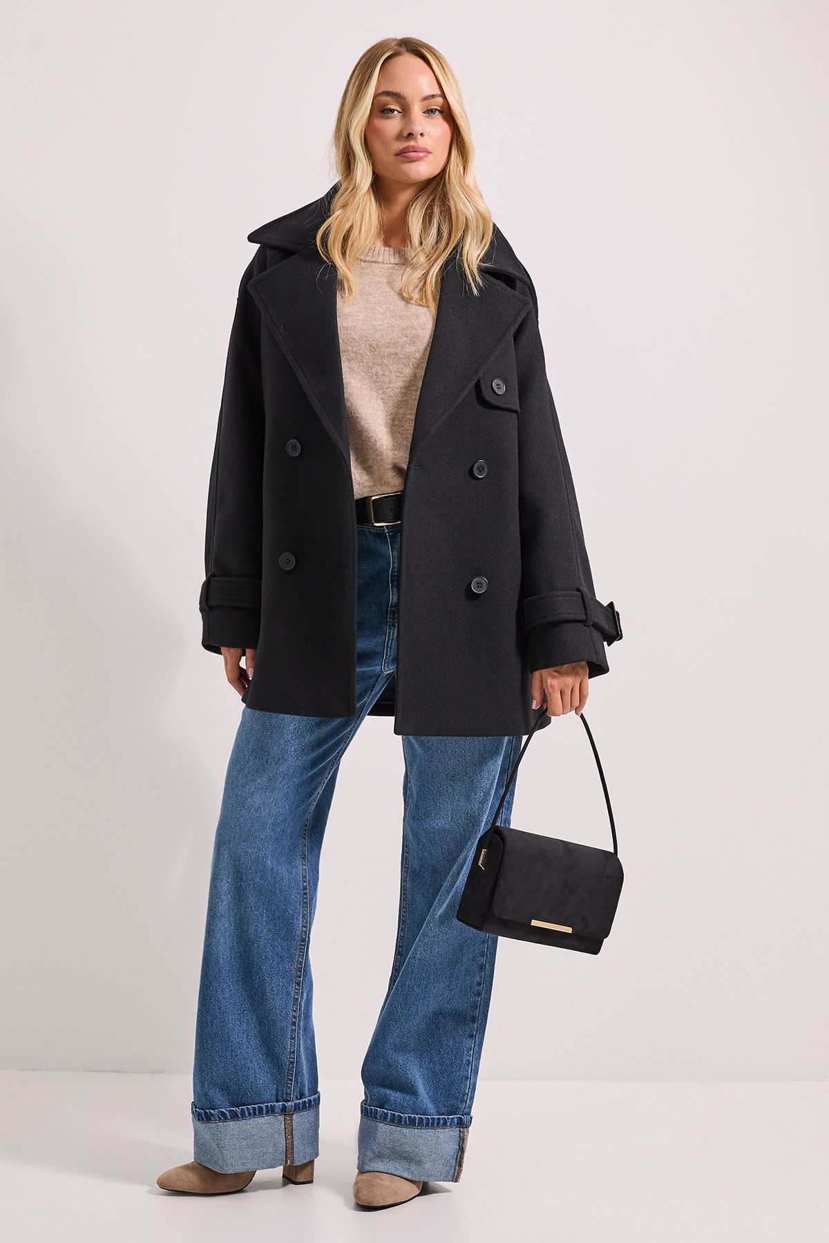 Dorothy Perkins Tab Detail Belted Coat