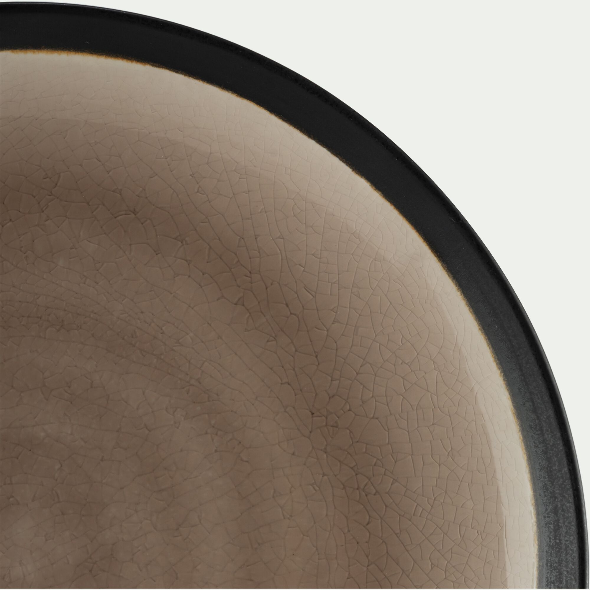 COCO - Assiette plate en grès D27,3cm - noir