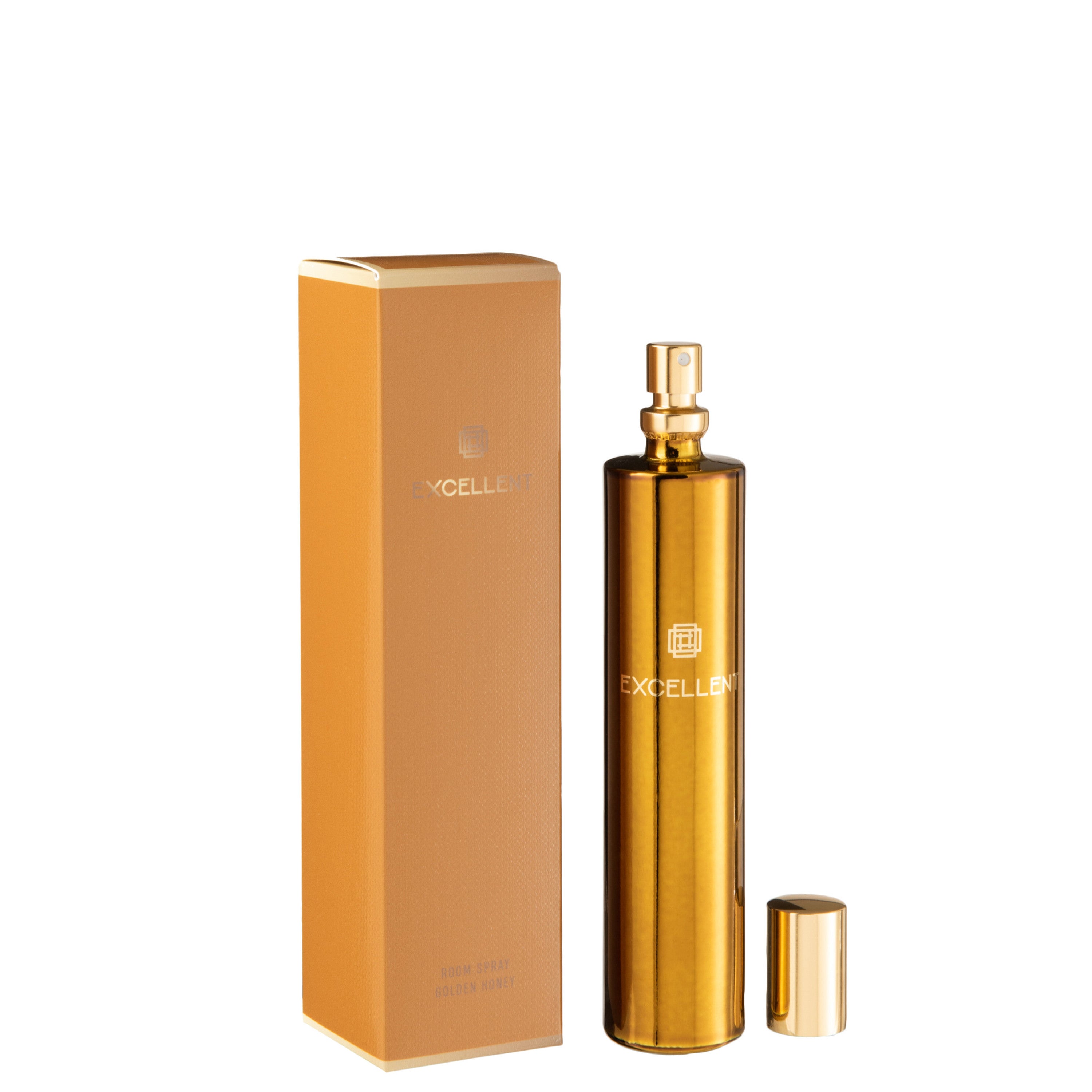 J-Line huisparfum Excellent - Golden Honey - glas - oker