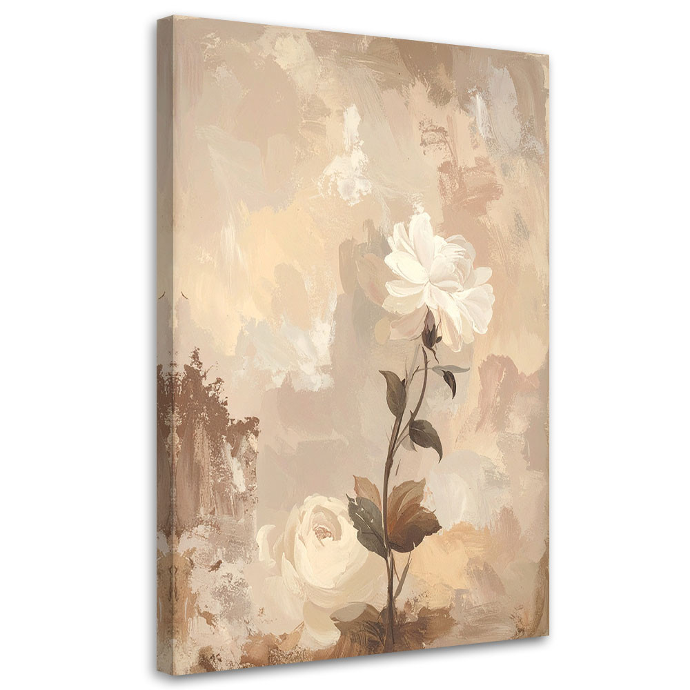 Obraz do salonu sypialni biura spa, Pastelowa Abstrakcja Kwiat róży 20x30