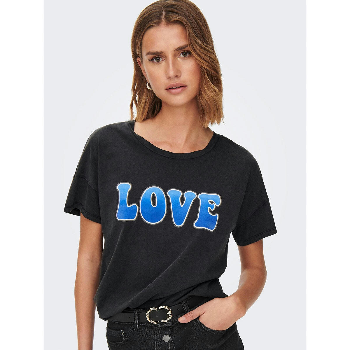 T-shirt manches courtes, message devant