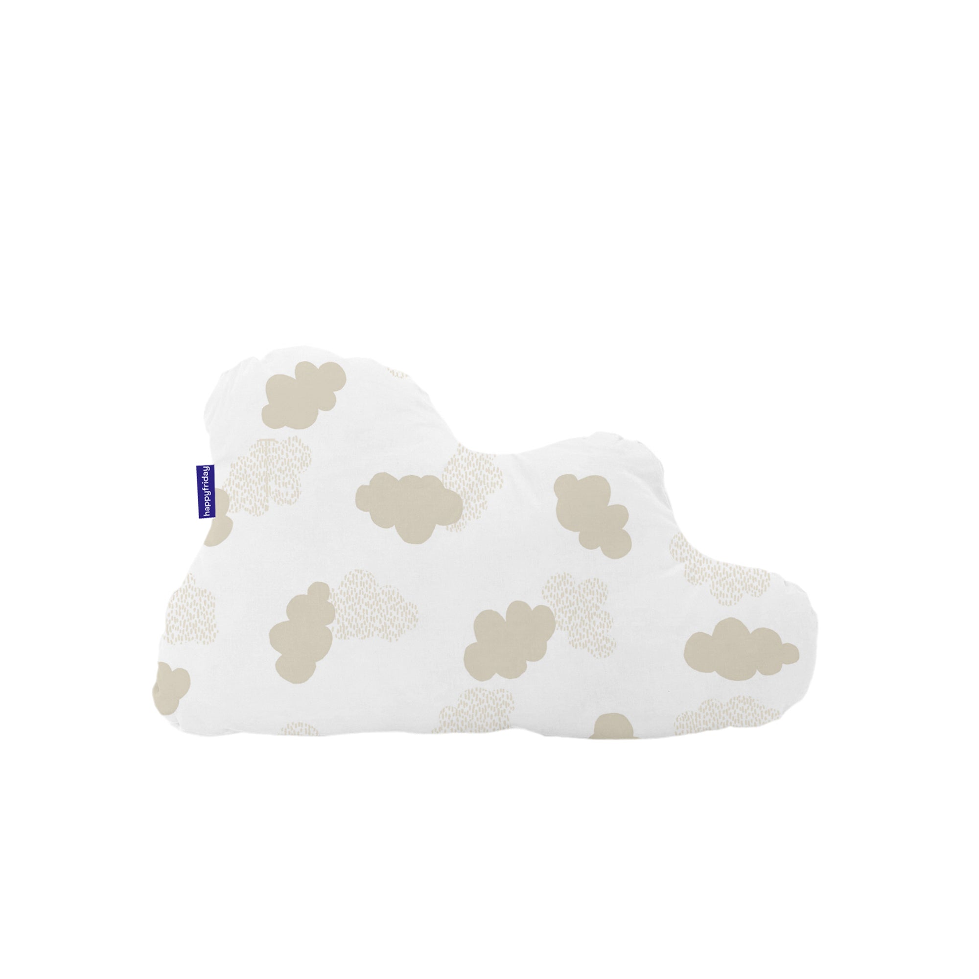 Clouds Kussen 60x40 cm Beige Basic Kids, Beige, 100% katoen, de kwalit