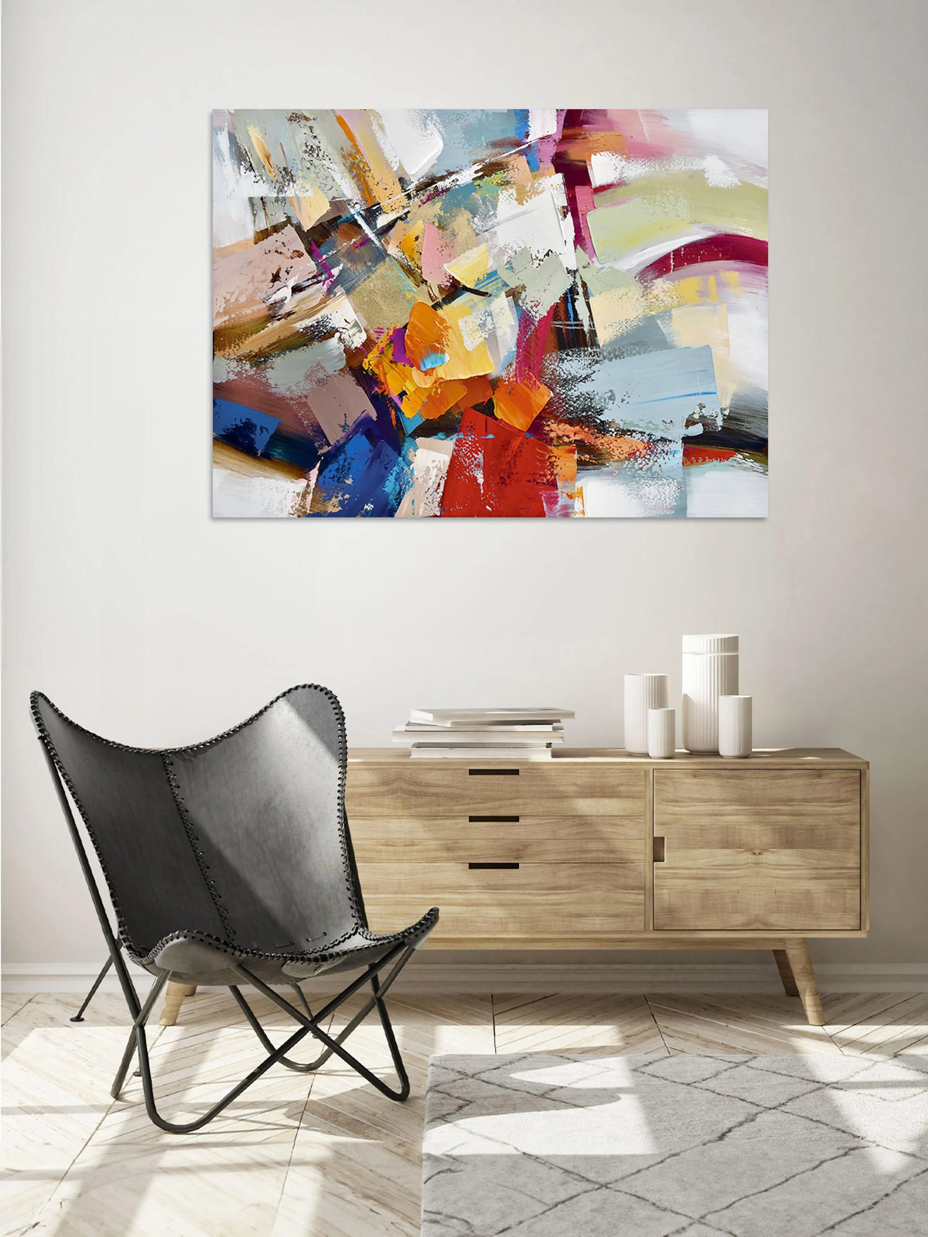 Handgemaltes Leinwandbild Esplosione di Colore