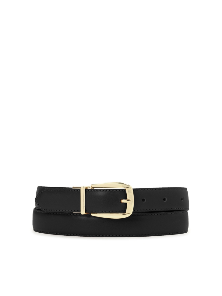 Ladies' brown and black reversible belt