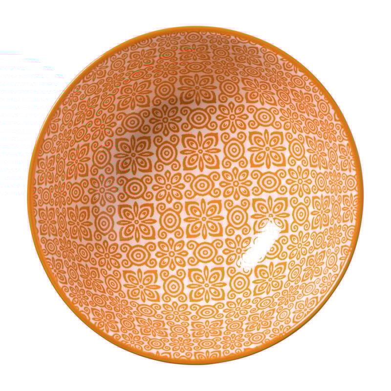 Schaaltje Anke middel - groen/oranje - &Oslash;12x5.8 cm