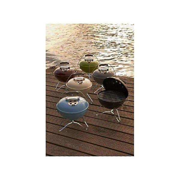 Barbecue charbon horizontal weber acier bleu 43 x 41 x 46 cm