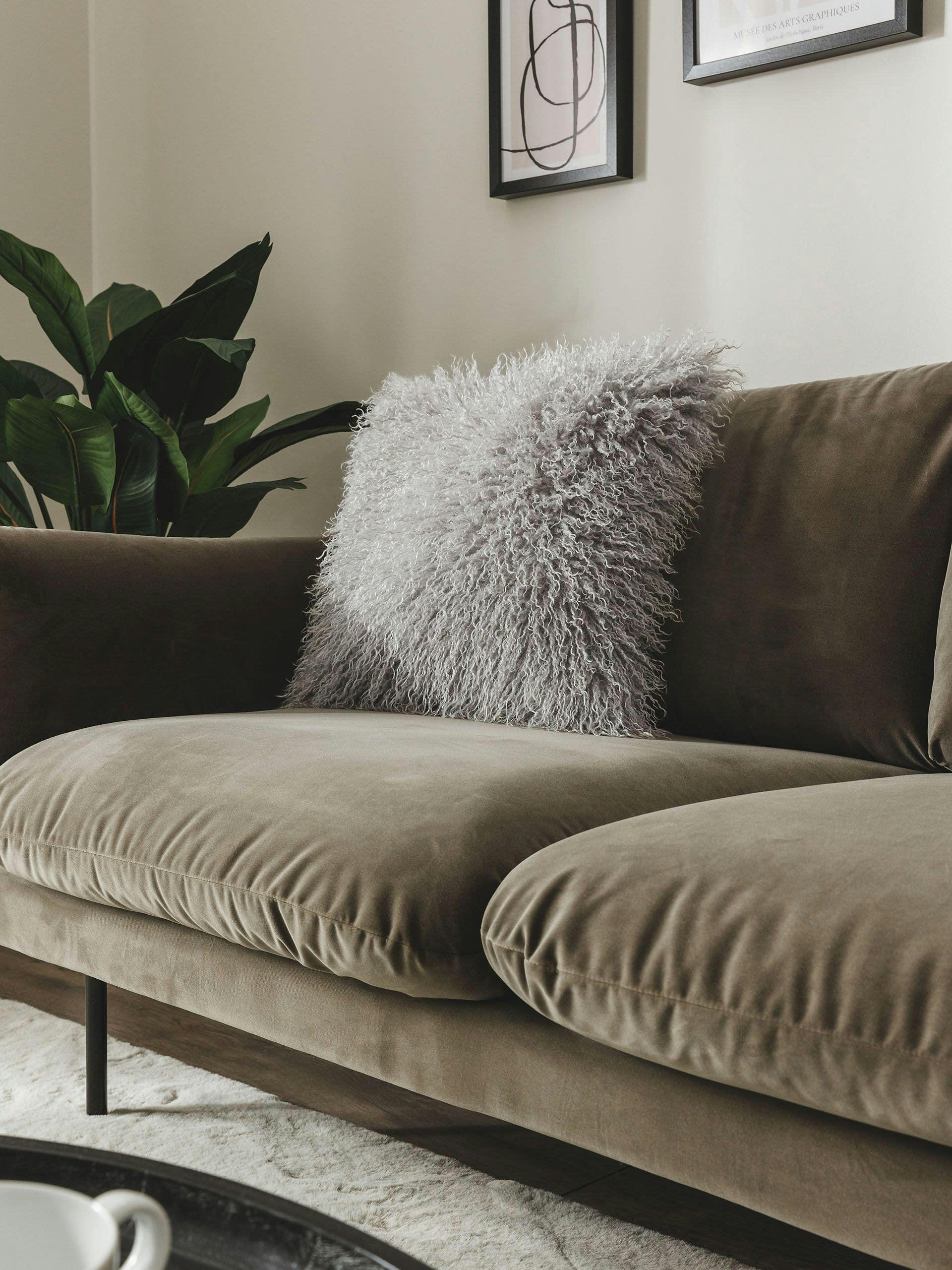 OSCAR - Housse de coussin gris 45x45