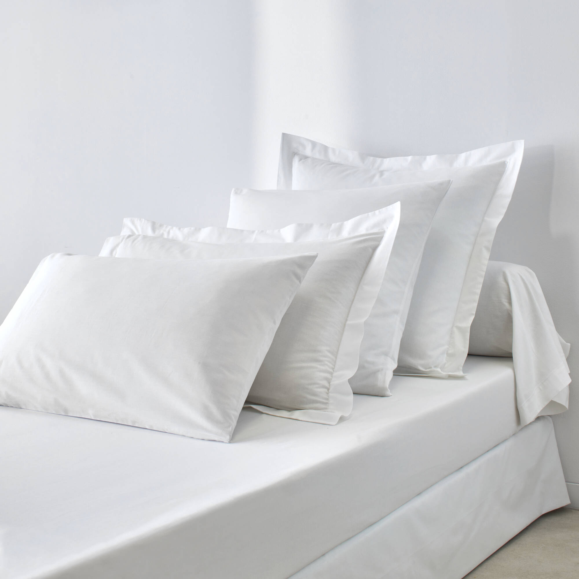 Drap-housse uni coton bonnet 32 cm