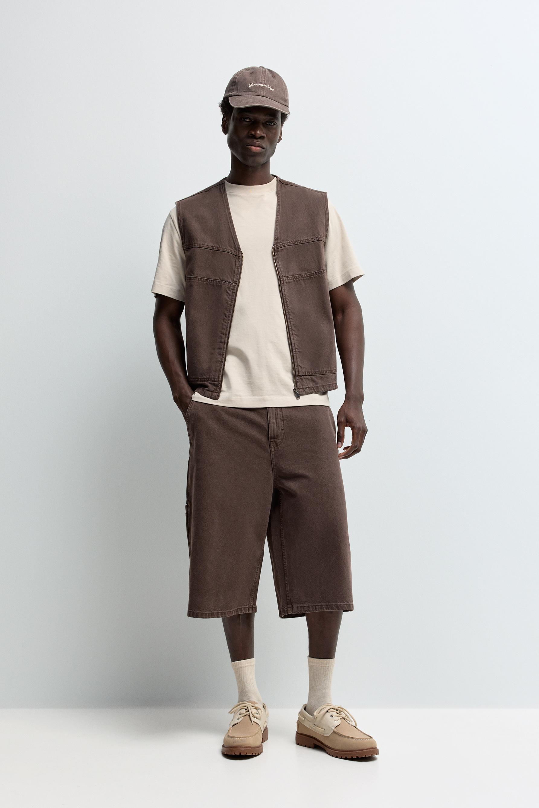 Chaleco denim efecto lavado