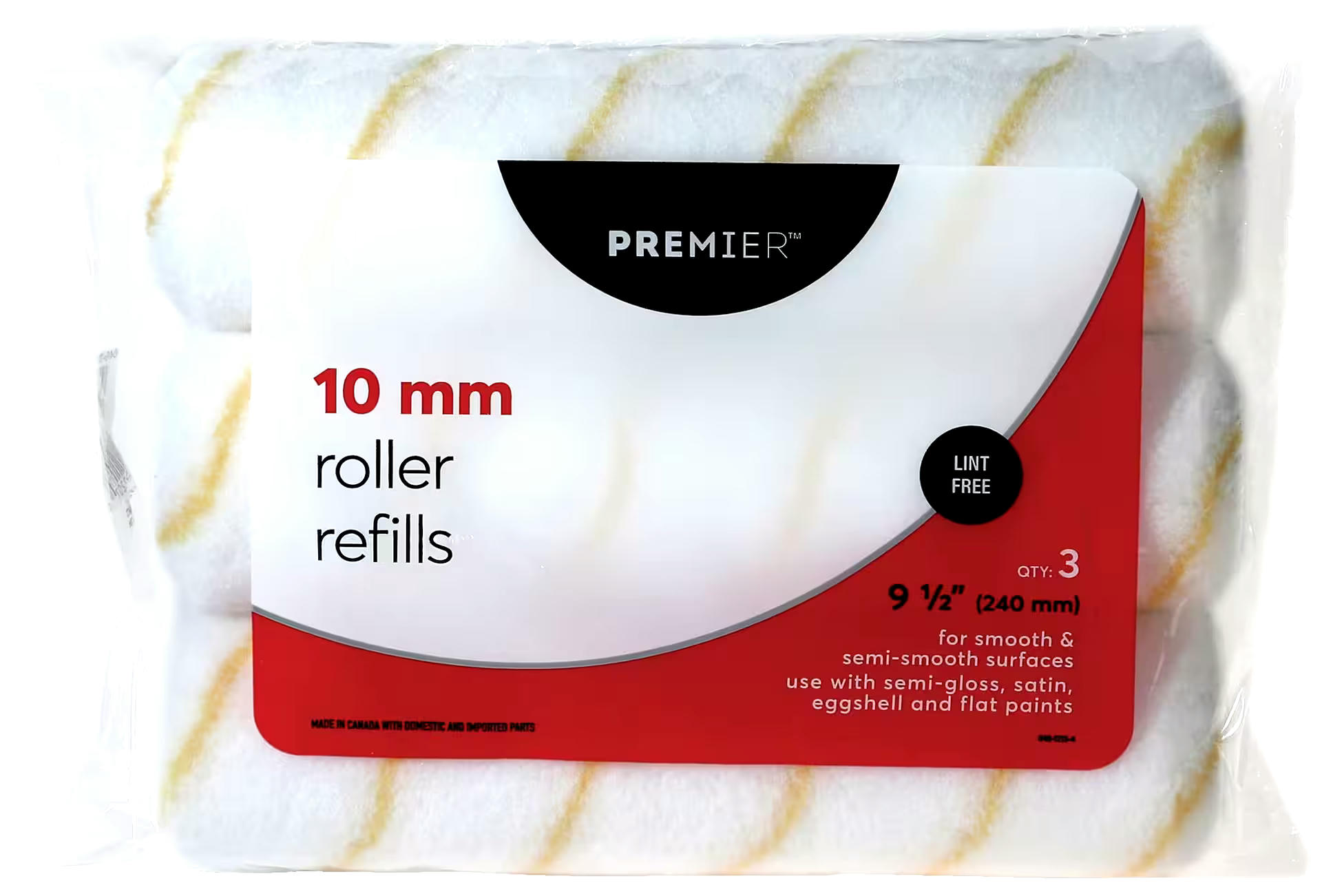 Premier Lint Free Paint Rollers Refill, 3-pk, 10-mm