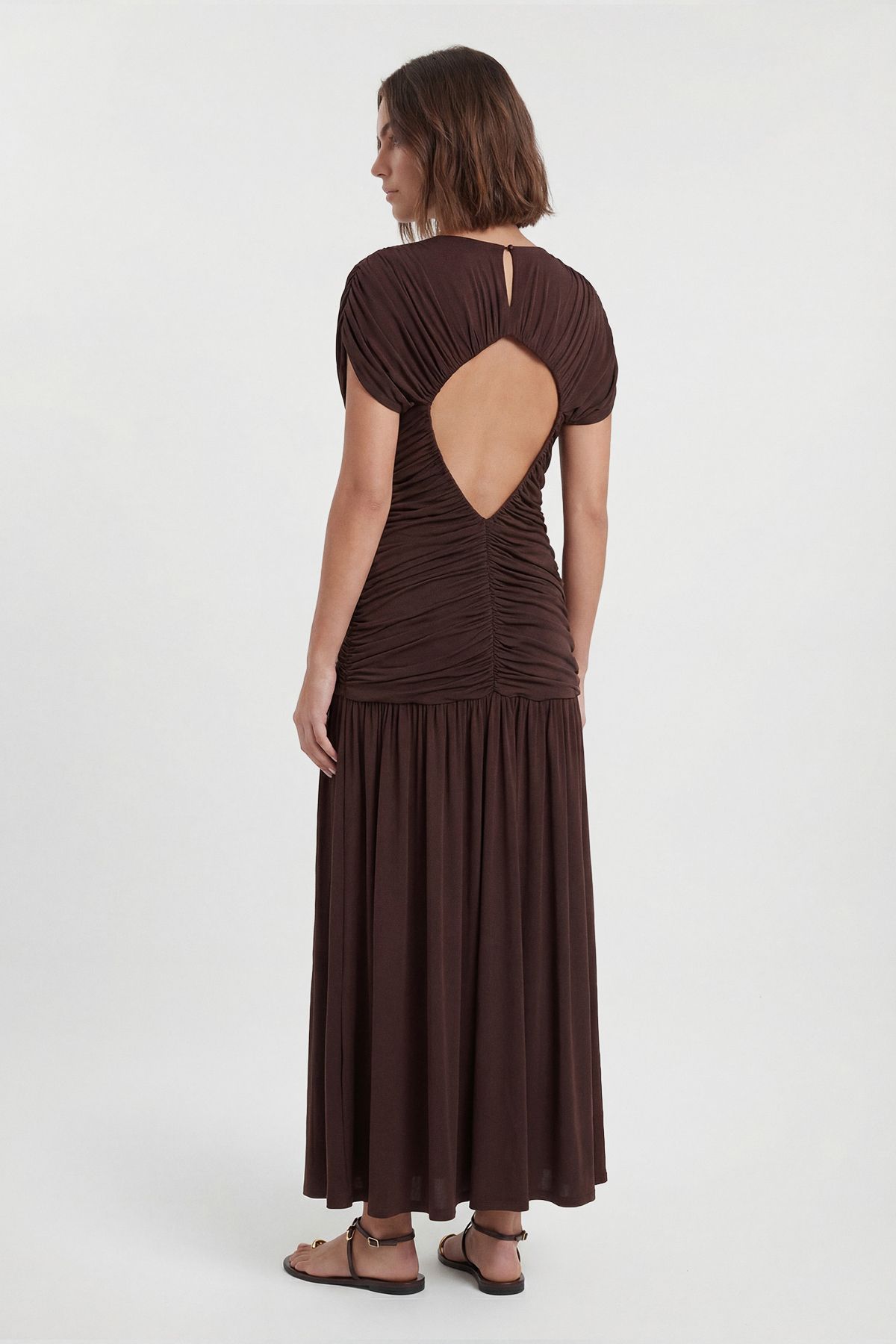KarenMillen Premium Ruched Jersey Maxi Dress