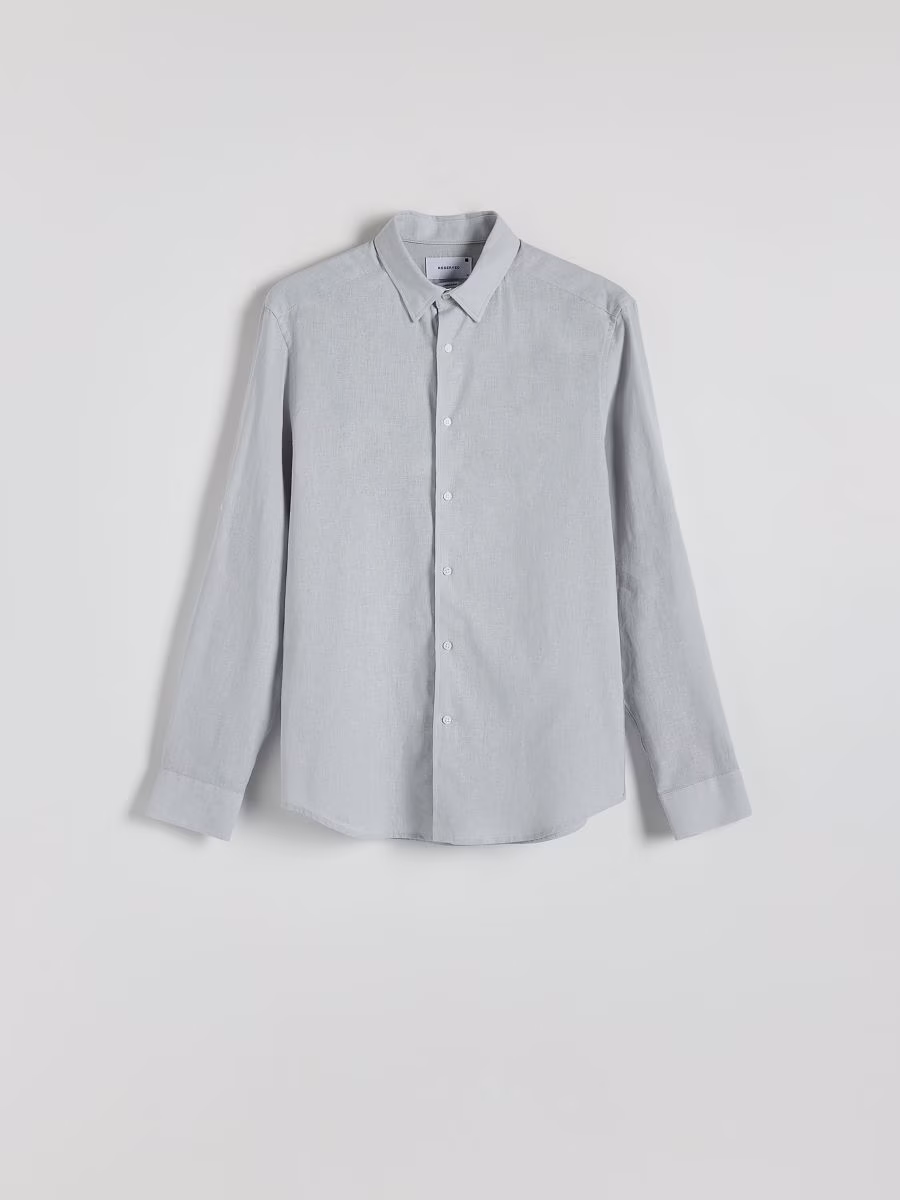 Regular Fit Shirt With Linen Blend