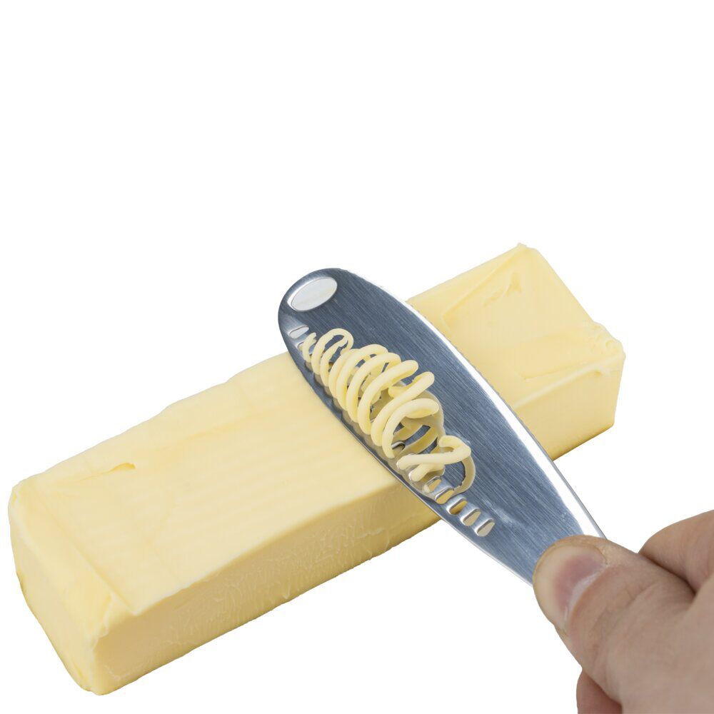 Couteau à beurre inox 4 fonctions L20,5cm (2 modèles)