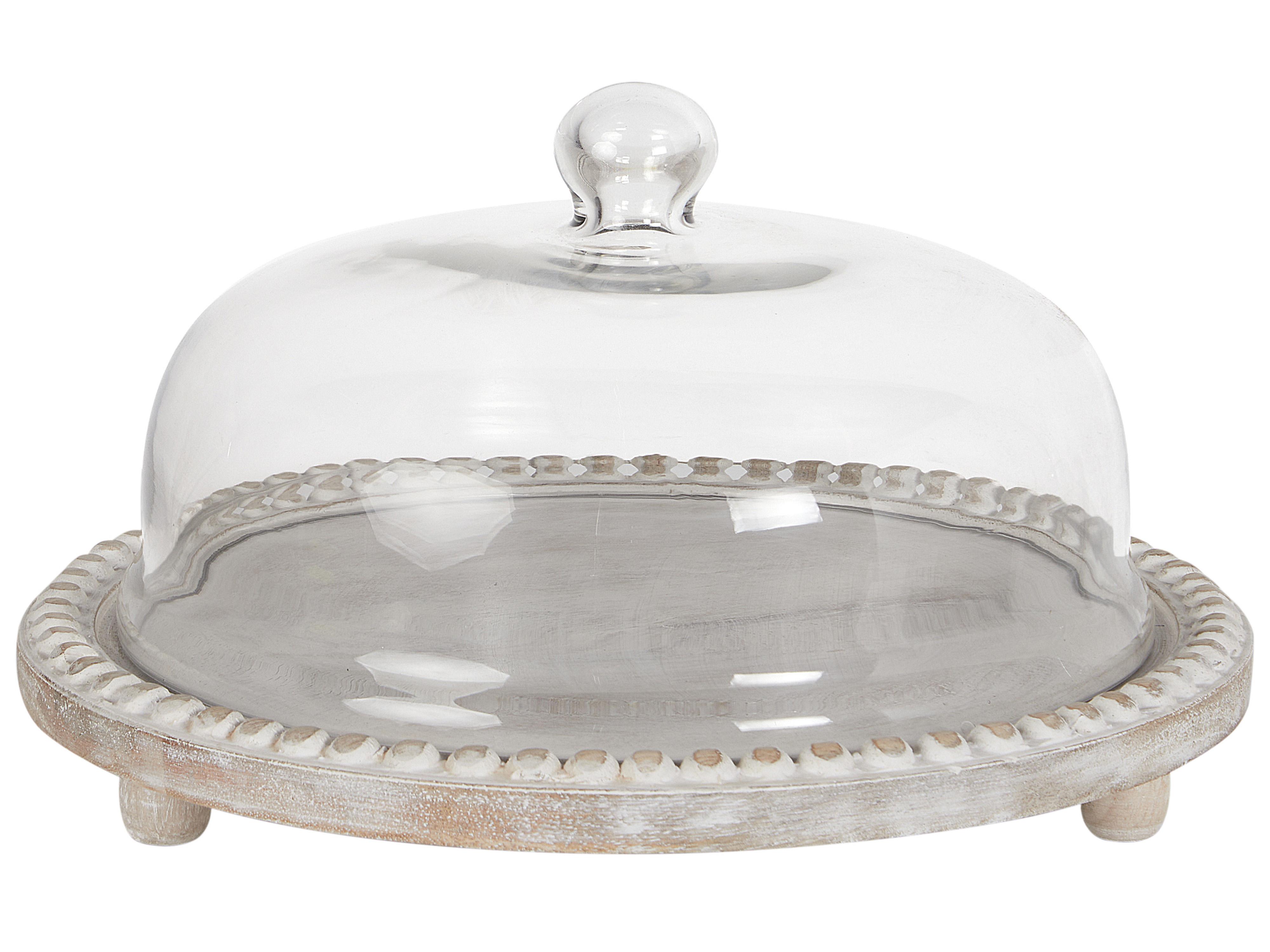 Cake Stand DENDERA Mango Wood Light Brown