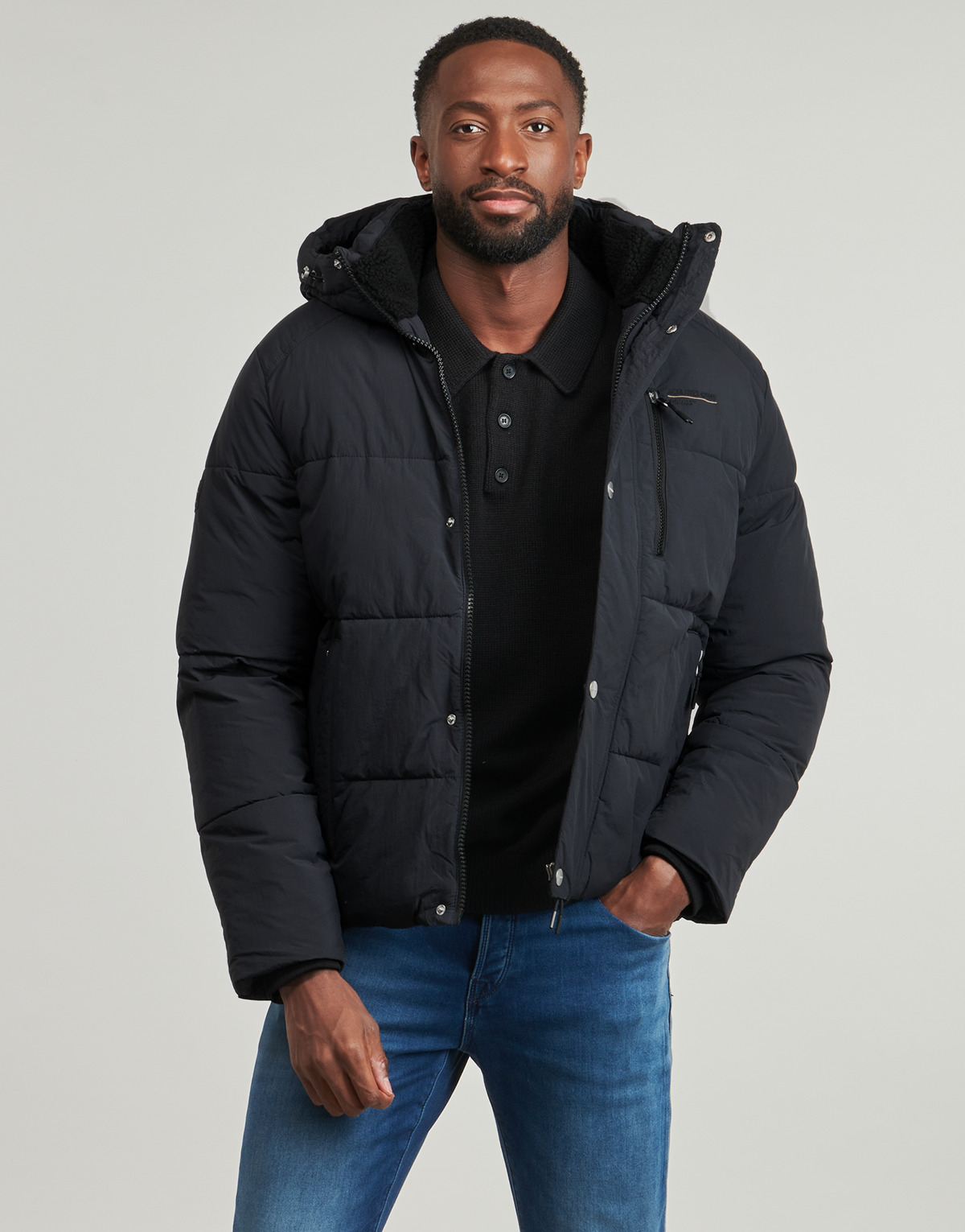 Jack & Jones - JORYORK HOOD PUFFER - Black