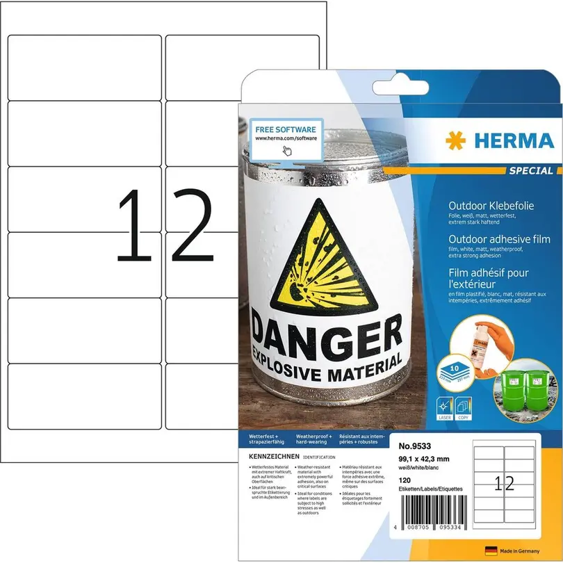 Etiketten 120er-Set Outdoor