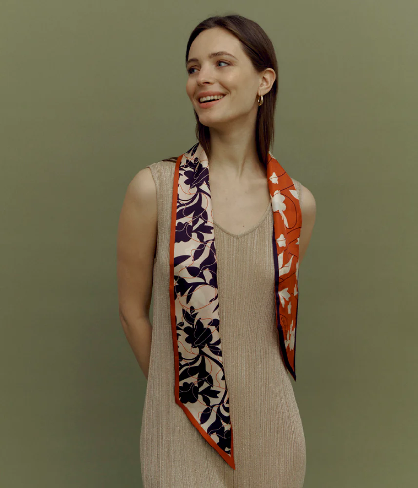 Foulard cravate en twill de soie EVITANA/85312/570