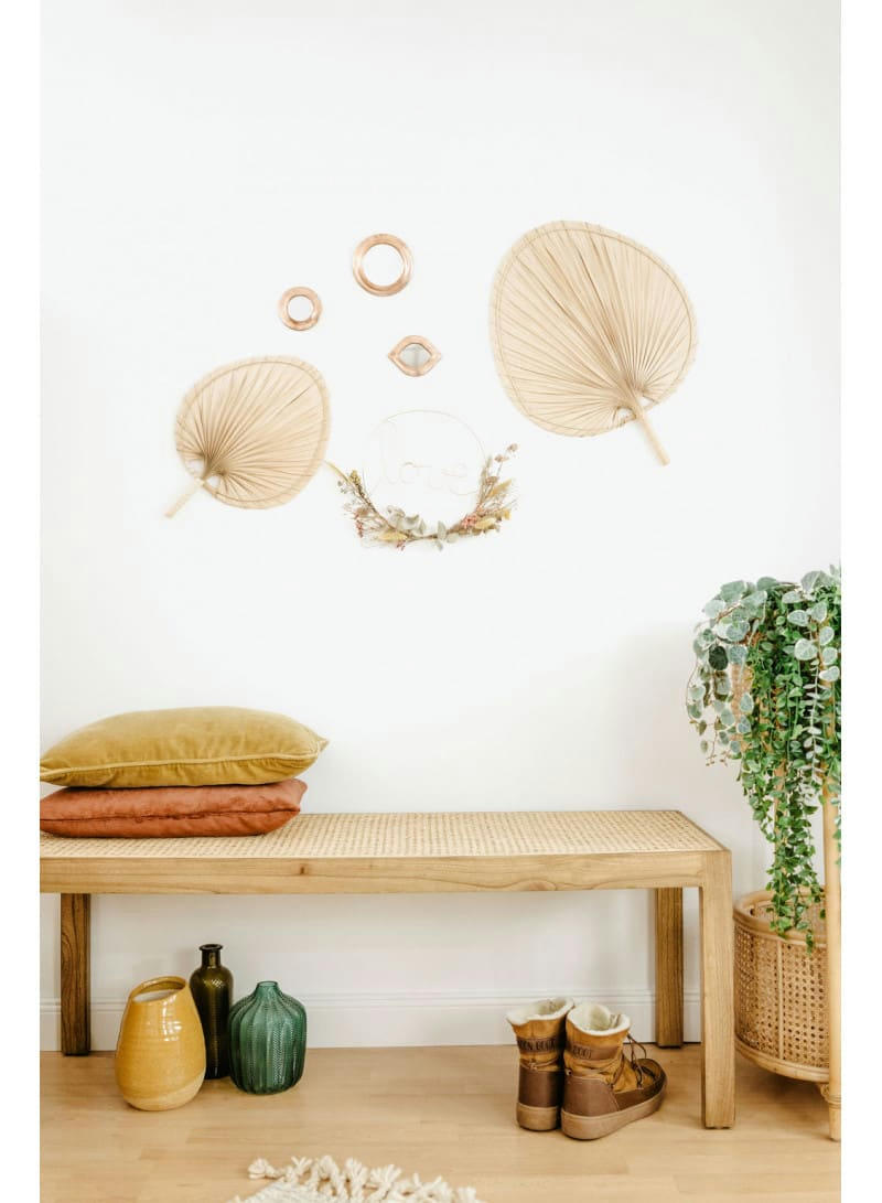 WOCCA - Banc bois et cannage