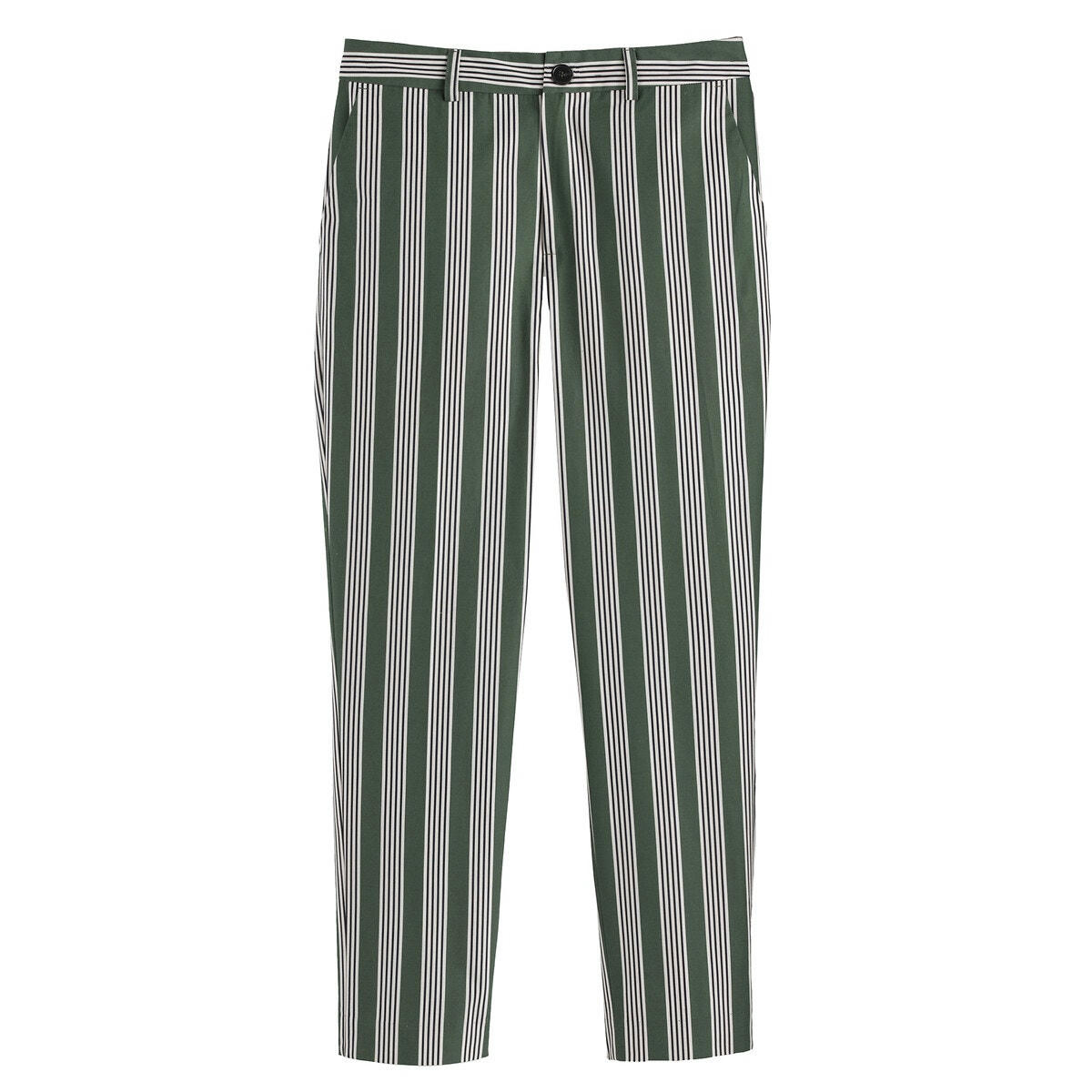 Pantalon slim court, taille haute