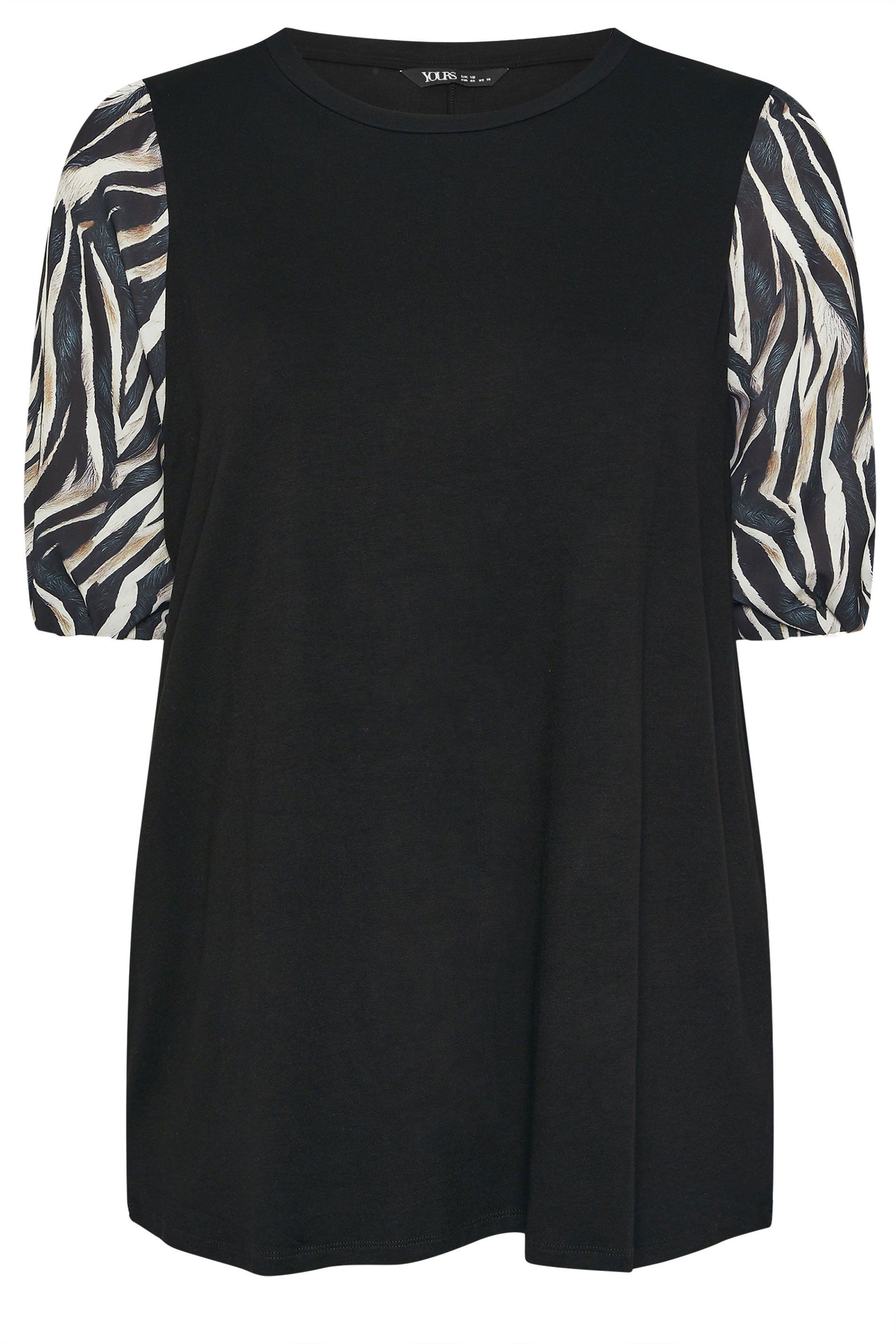 Yours Animal Print Sleeve Top