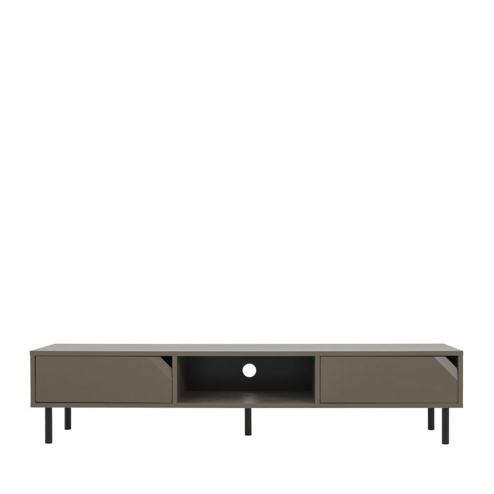 CORNER - Meuble TV 2 portes en bois L177cm marron