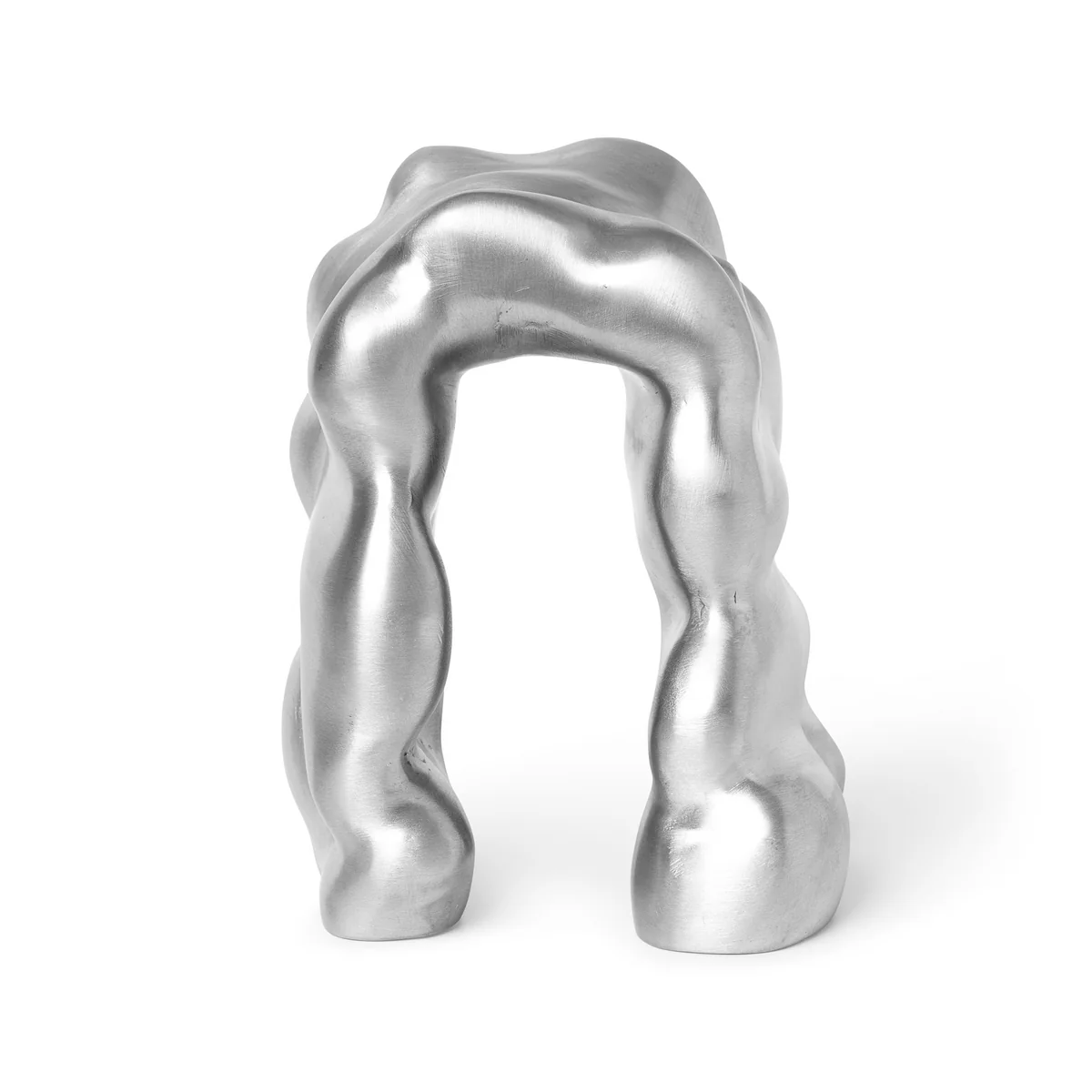 Ferm Living - Morf Skulptur und Buchstütze, H 18,5 cm, Aluminium gebürstet